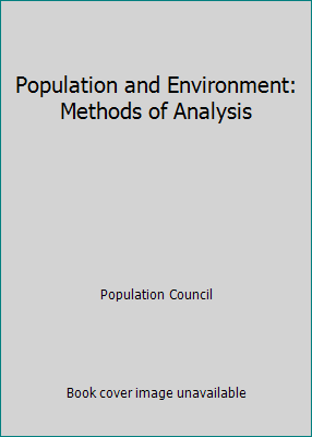 Population and Environment: Methods of Analysis 0878341048 Book Cover