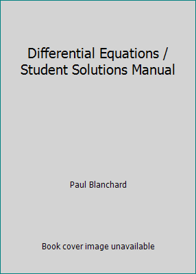Differential Equations / Student Solutions Manual 1133272991 Book Cover