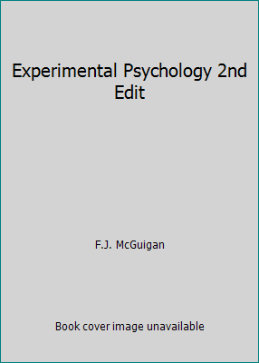 Experimental Psychology 2nd Edit B001SEIVZS Book Cover