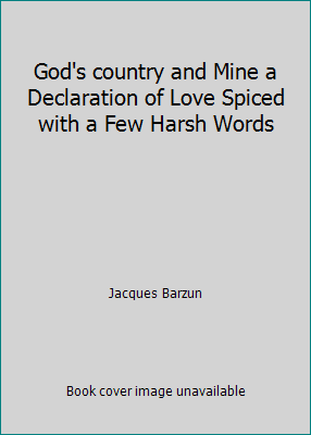 God's country and Mine a Declaration of Love Sp... B000NXVA8A Book Cover