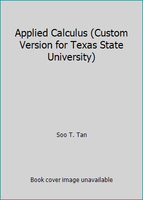 Applied Calculus (Custom Version for Texas Stat... 0534653367 Book Cover