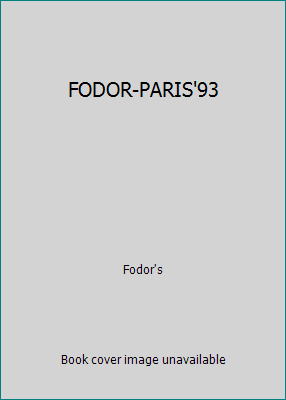 FODOR-PARIS'93 0679023259 Book Cover
