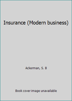 Insurance (Modern business) B0007ETHEE Book Cover