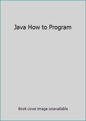 Java How to Program 0131290142 Book Cover