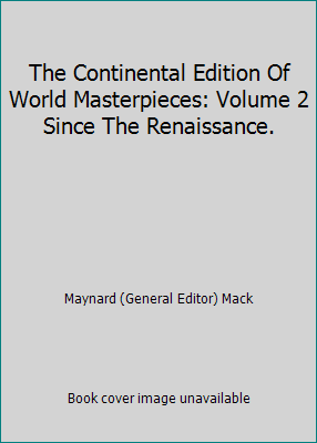 The Continental Edition Of World Masterpieces: ... B000SZB23Q Book Cover