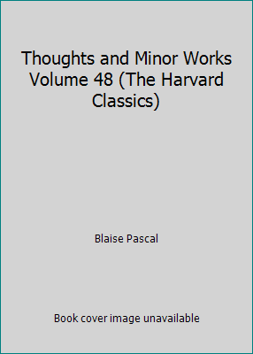 Thoughts and Minor Works Volume 48 (The Harvard... B00552IOOM Book Cover