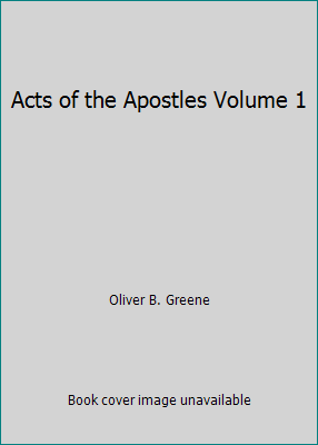 Acts of the Apostles Volume 1 B000UCUKA8 Book Cover