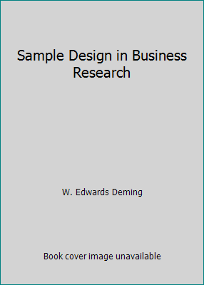 Sample Design in Business Research B0000CKUFM Book Cover