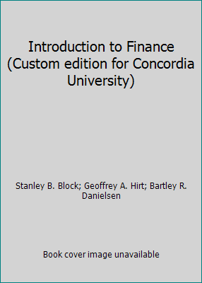 Introduction to Finance (Custom edition for Con... 1259243508 Book Cover