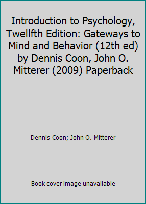 Introduction to Psychology, Twellfth EDI 1424072859 Book Cover
