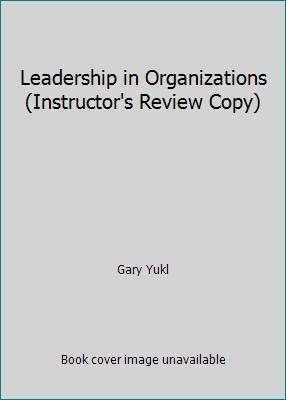 Leadership in Organizations (Instructor's Revie... 0136072801 Book Cover
