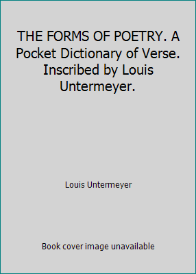 THE FORMS OF POETRY. A Pocket Dictionary of Ver... B014G8DGM0 Book Cover
