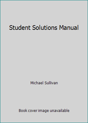 Student Solutions Manual 013156997X Book Cover