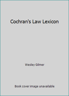 Cochran's Law Lexicon 0870841483 Book Cover