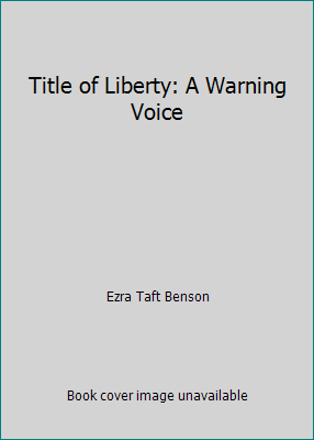 Title of Liberty: A Warning Voice B00126S61G Book Cover