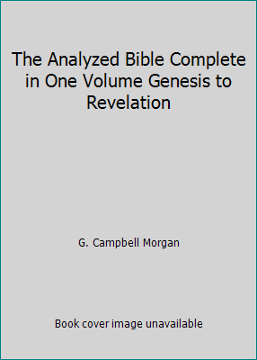 The Analyzed Bible Complete in One Volume Genes... B06WP8TQ34 Book Cover
