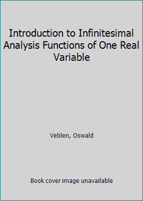 Introduction to Infinitesimal Analysis Function... 1691851582 Book Cover
