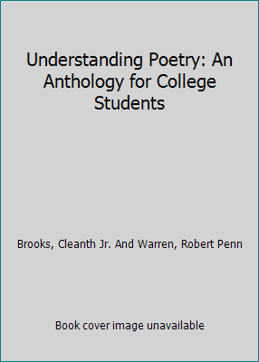 Understanding Poetry: An Anthology for College ... B000W6NY5K Book Cover