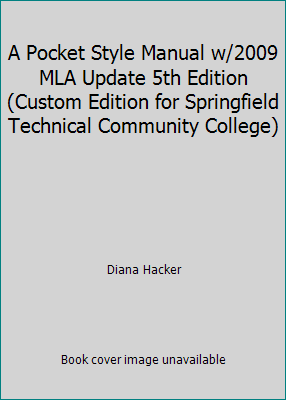 A Pocket Style Manual w/2009 MLA Update 5th Edi... 0312613121 Book Cover