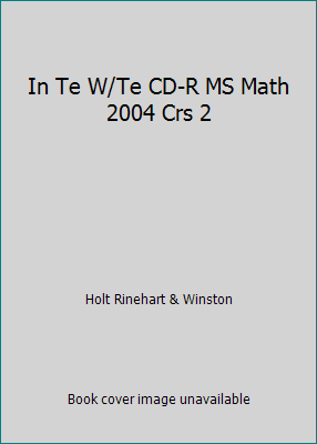 In Te W/Te CD-R MS Math 2004 Crs 2 0030711282 Book Cover