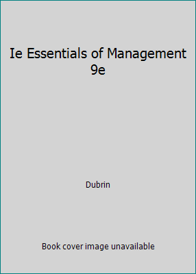 Ie Essentials of Management 9e 1111571317 Book Cover