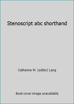 Stenoscript abc shorthand 0574150013 Book Cover