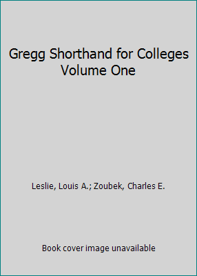 Gregg Shorthand for Colleges Volume One B001R697Q4 Book Cover