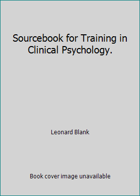 Sourcebook for Training in Clinical Psychology. B001U83LCK Book Cover