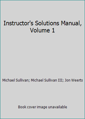 Instructor's Solutions Manual, Volume 1 0130416452 Book Cover