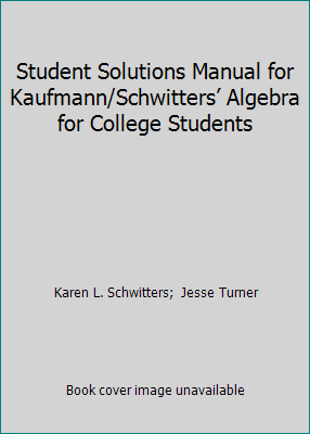 Student Solutions Manual for Kaufmann/Schwitter... 0534373313 Book Cover