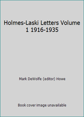 Holmes-Laski Letters Volume 1 1916-1935 B000PRWUWY Book Cover