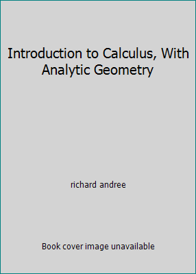 Introduction to Calculus, With Analytic Geometry B0000CLOEU Book Cover
