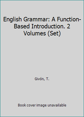 English Grammar: A Function-Based Introduction.... 1556194595 Book Cover