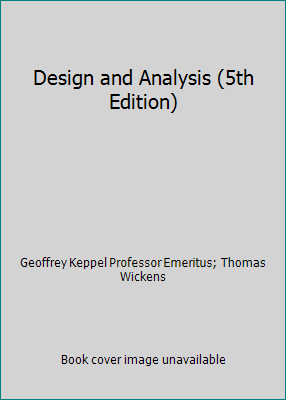Design and Analysis (5th Edition) 0132243059 Book Cover