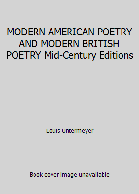 MODERN AMERICAN POETRY AND MODERN BRITISH POETR... B000GGO1LC Book Cover