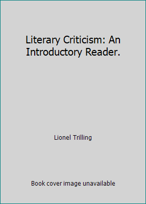 Literary Criticism: An Introductory Reader. 003084536X Book Cover