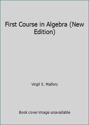 First Course in Algebra (New Edition) B000RSLLAS Book Cover
