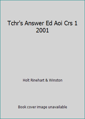 Tchr's Answer Ed Aoi Crs 1 2001 0030555086 Book Cover