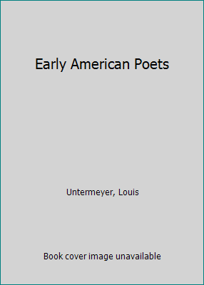 Early American Poets 0836961609 Book Cover