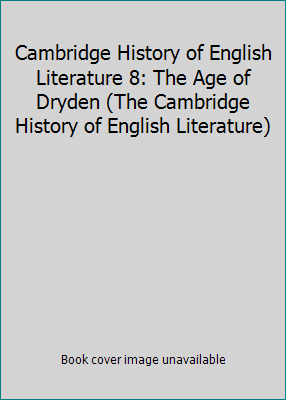 Cambridge History of English Literature 8: The ... 0521045223 Book Cover