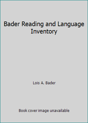 Bader Reading and Language Inventory 0131196189 Book Cover