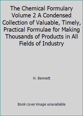The Chemical Formulary Volume 2 A Condensed Col... B001364Z60 Book Cover