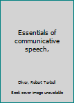 Unknown Binding Essentials of communicative speech, Book