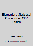 Hardcover Elementary Statistical Procedures 1967 Edition Book