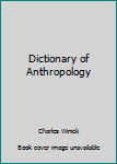 Paperback Dictionary of Anthropology Book