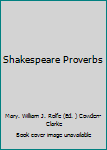 Hardcover Shakespeare Proverbs Book