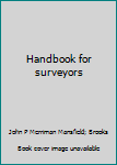 Leather Bound Handbook for surveyors Book