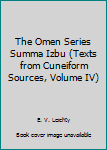 Hardcover The Omen Series Summa Izbu (Texts from Cuneiform Sources, Volume IV) Book