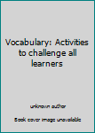 Paperback Vocabulary: Activities to challenge all learners Book