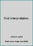 Unknown Binding Oral interpretation. Book